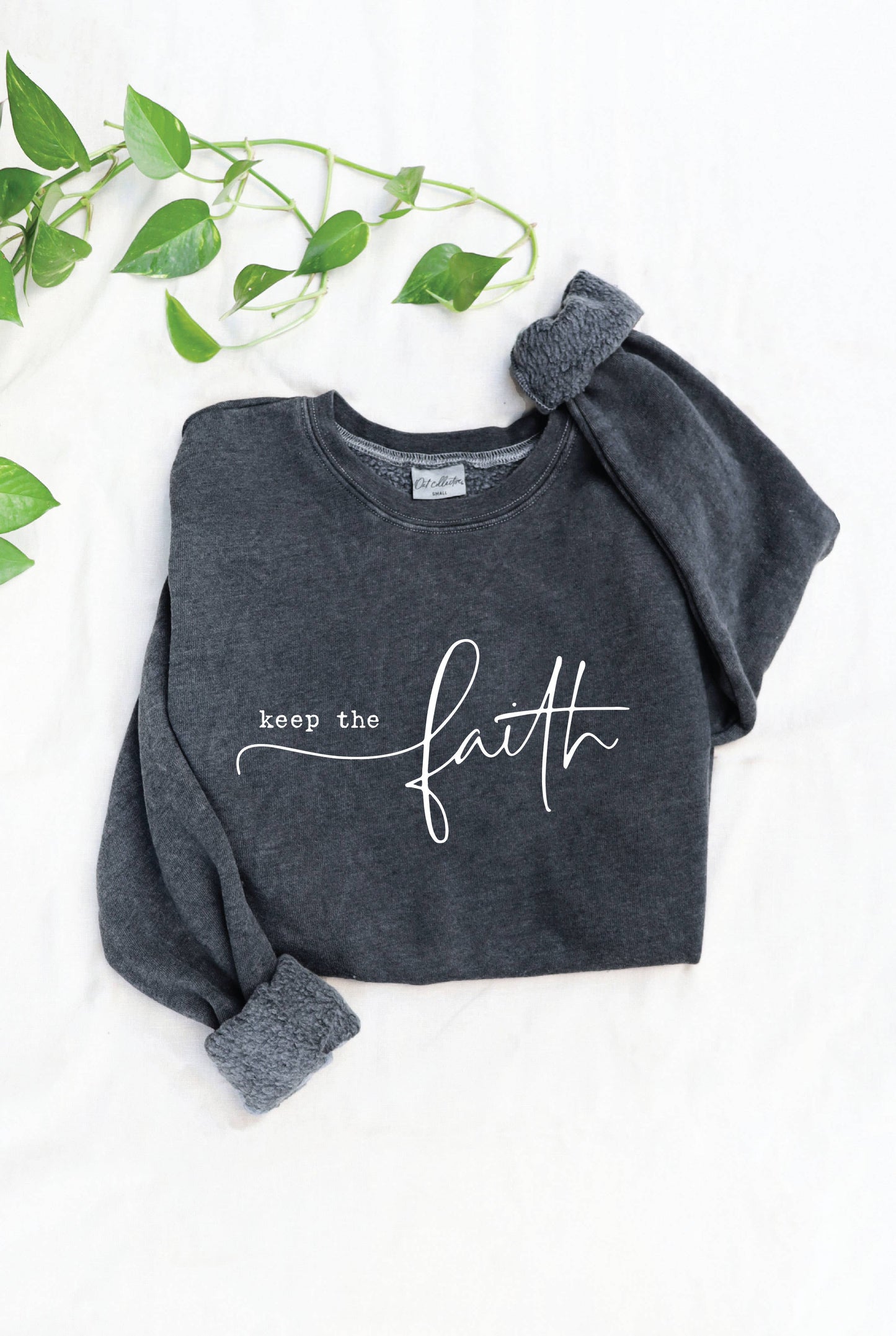 "KEEP THE FAITH" Graphic Sweatshirt