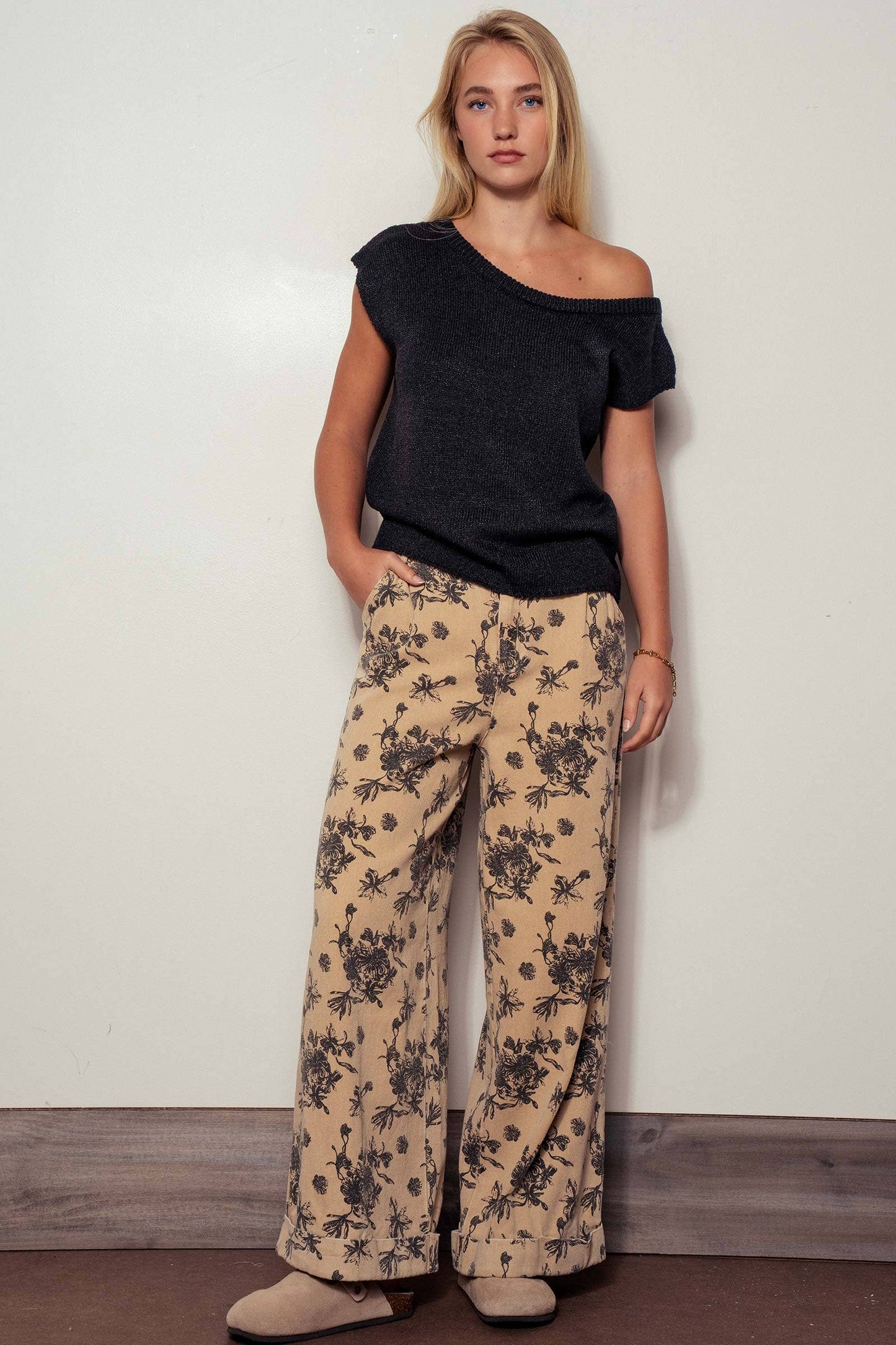 Asymmetric Off-Shoulder Blouse