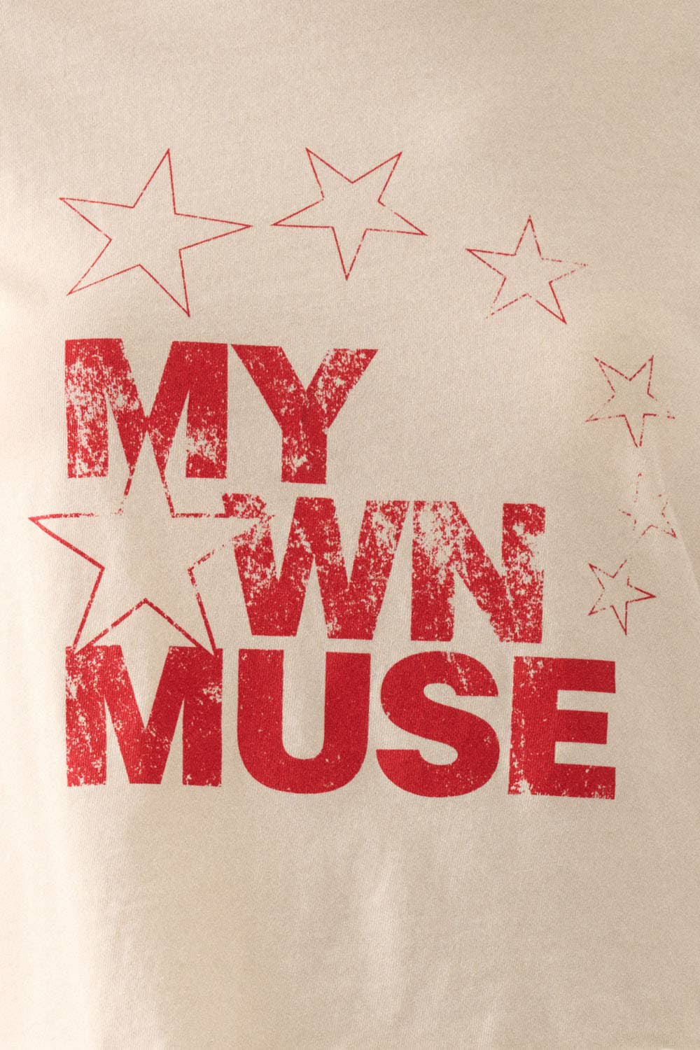 "My Own Muse" Vintage Wash Cropped Graphic Tee