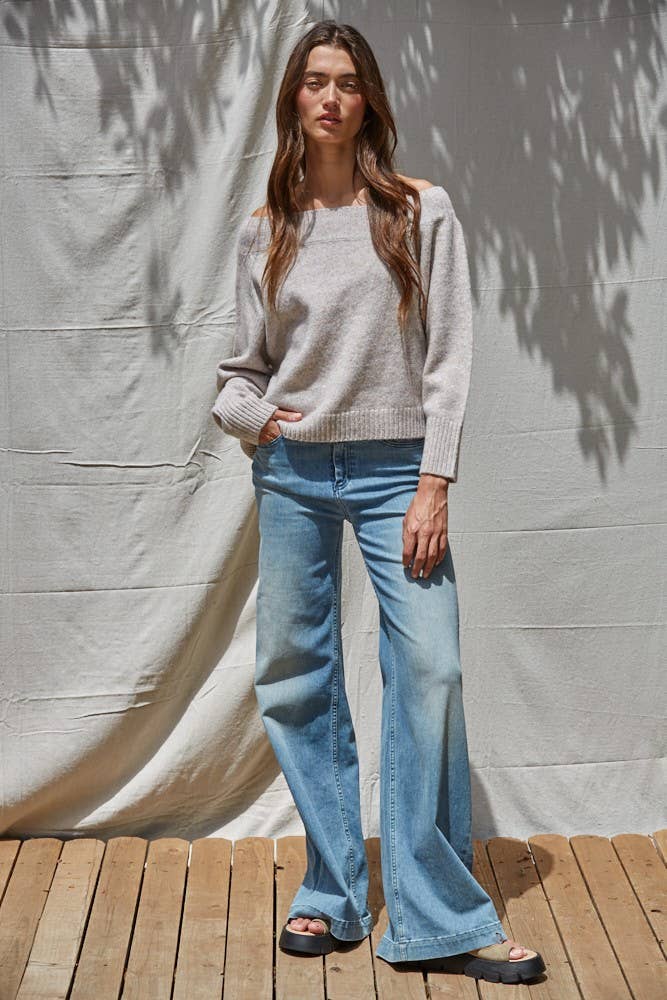 Knit Off-The-Shoulder Sweater