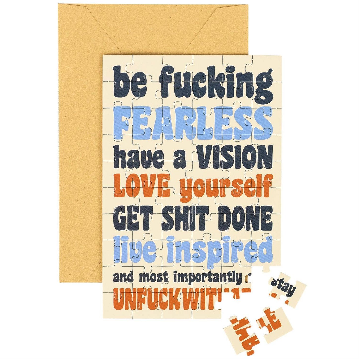 Be Fearless Puzzle Card