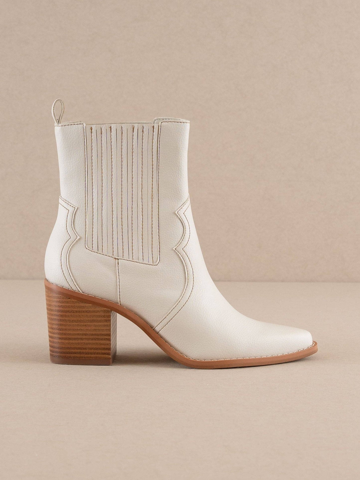 The Addison | White Western Boots