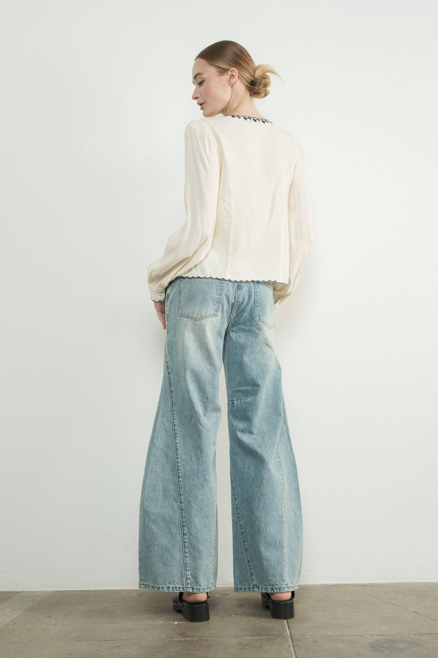 Vintage Washed Low-Rise Jeans