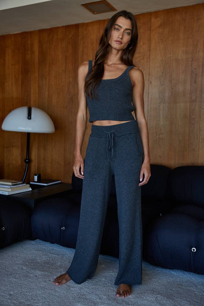 Ribbed Straight Leg Pants