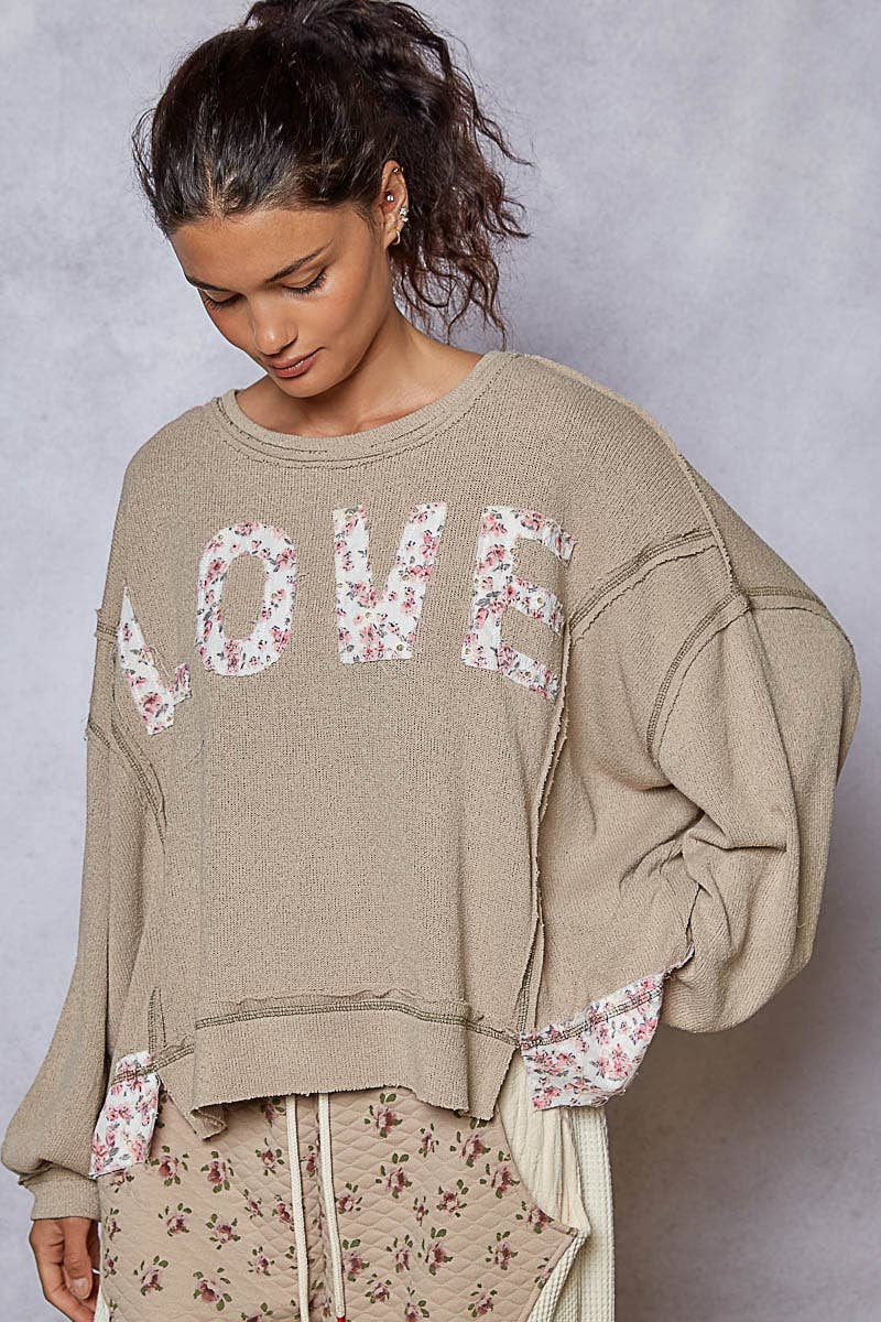 "LOVE" Patch Crewneck