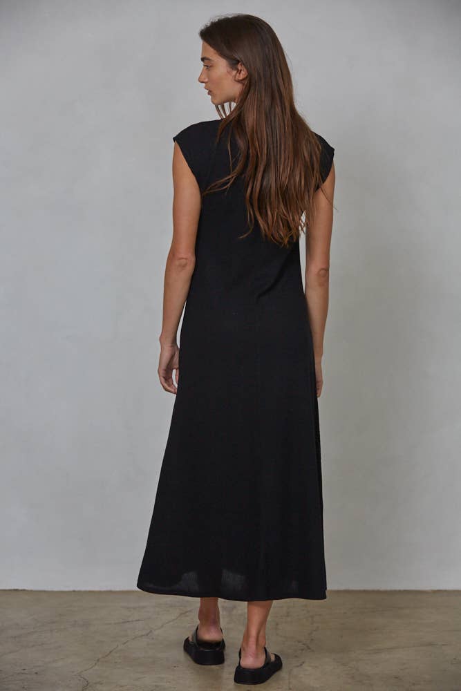 Knit Ribbed Cap Sleeve Dress