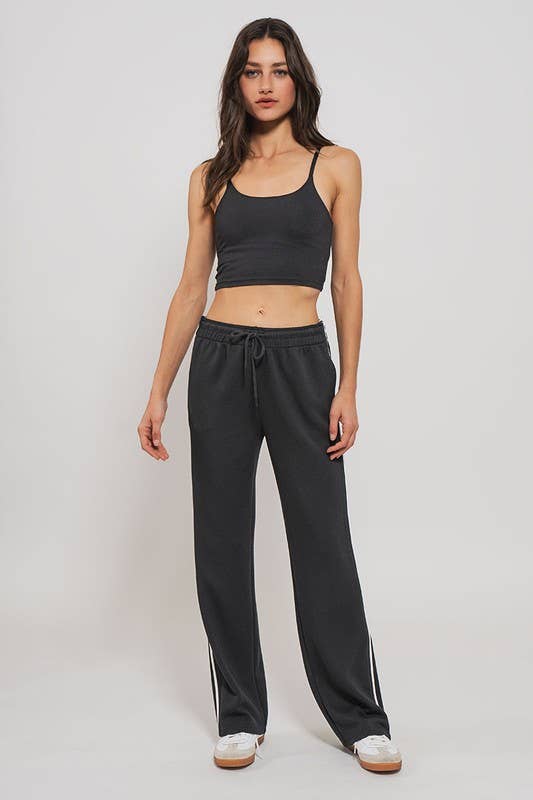 Side Strip Drawstring Sweatpants