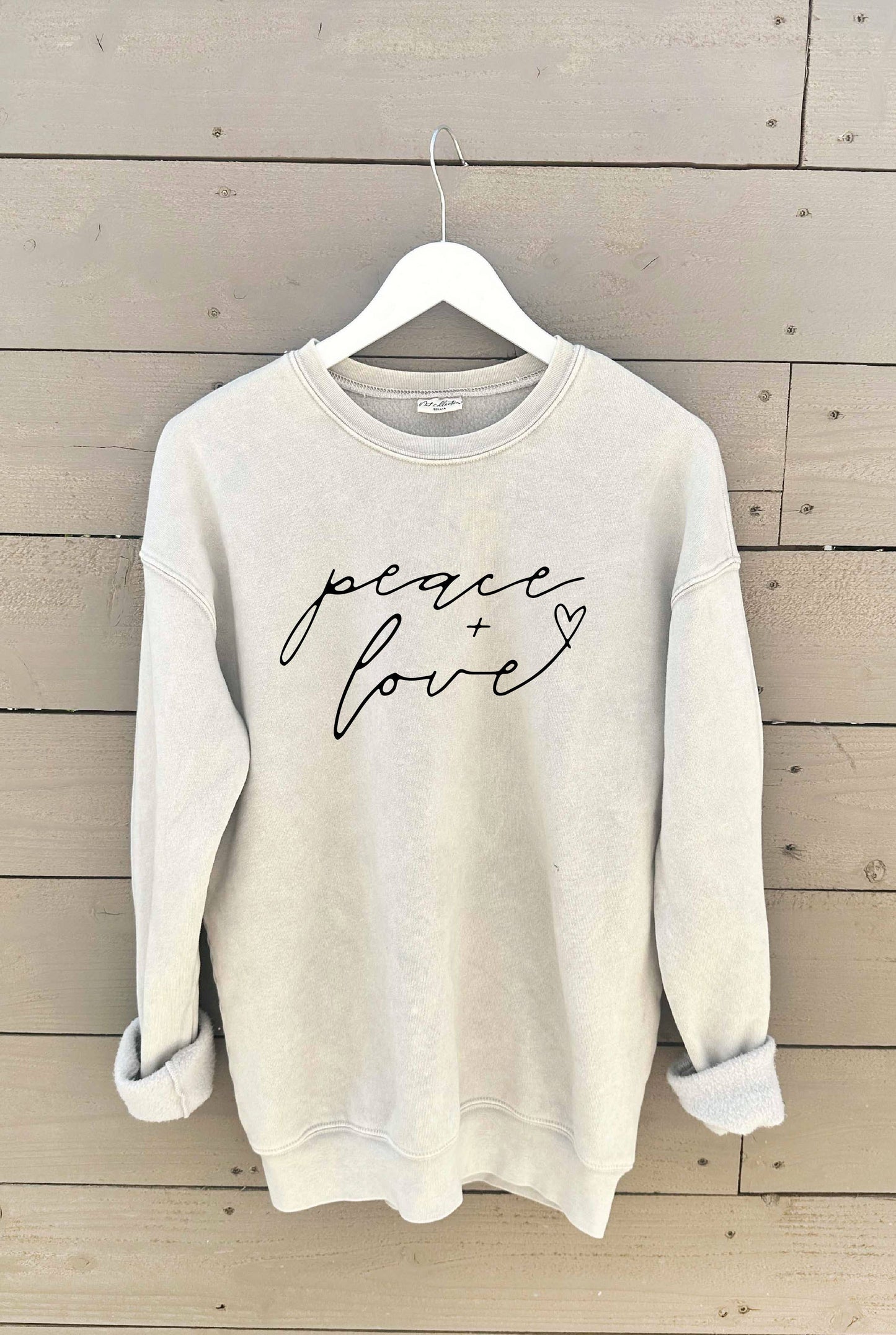 "PEACE AND LOVE" Graphic Sweatshirt