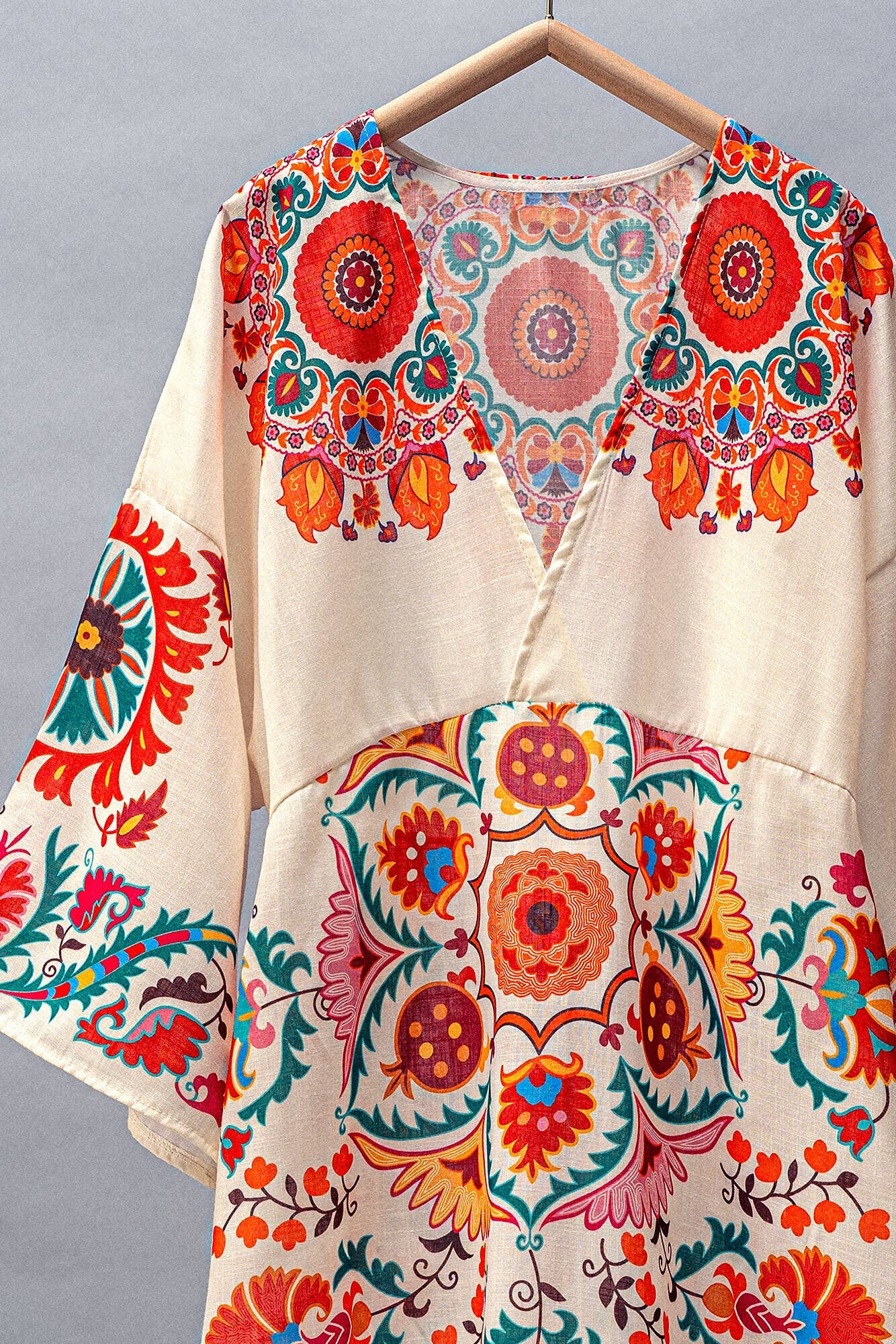 Medallion Bell Sleeve Dress