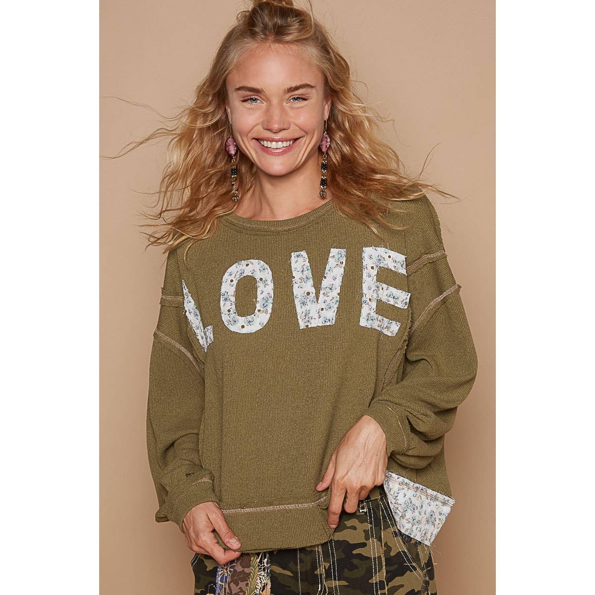 "LOVE" Patch Crewneck