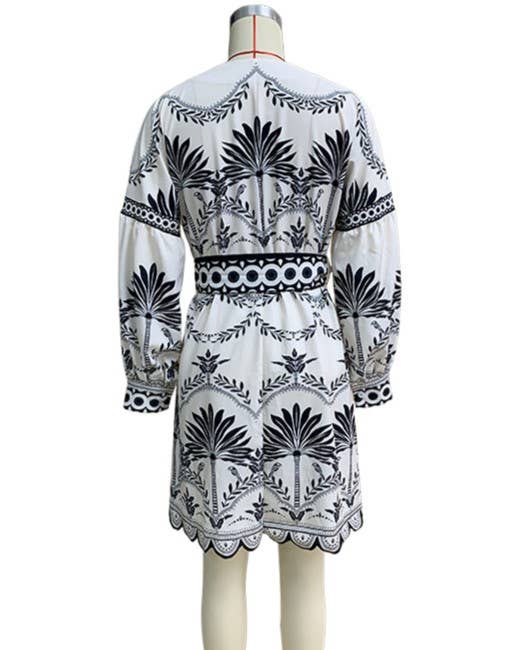 Beach Themed Loose Midi Dress