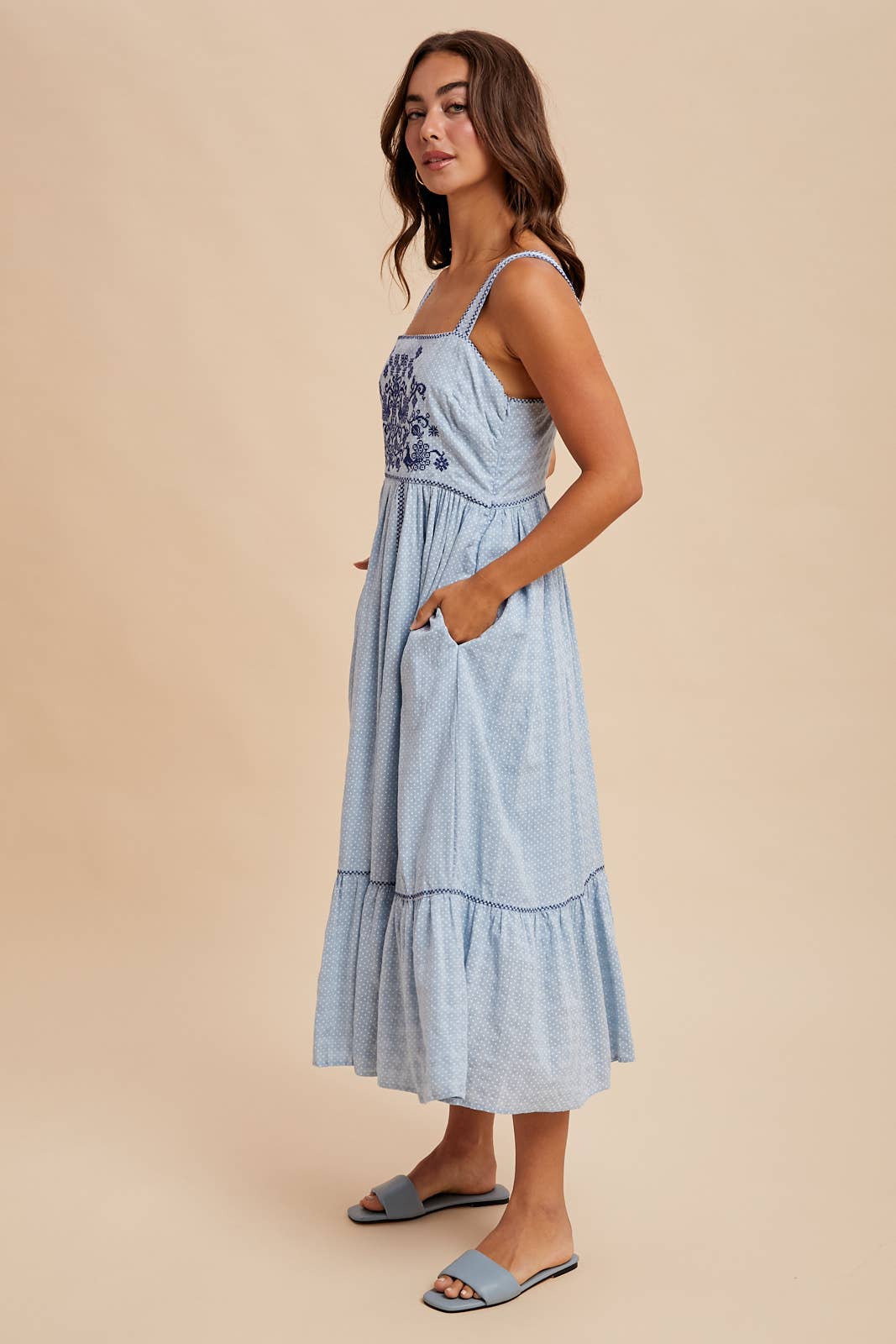 Embroidered Maxi Dress