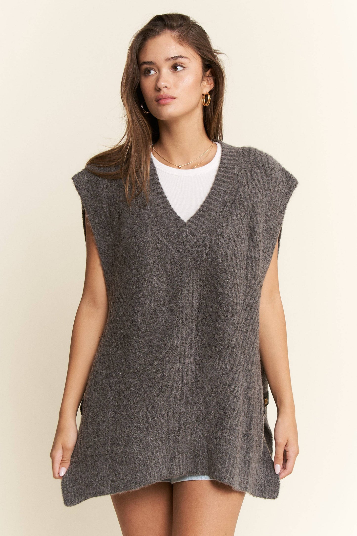 Oversized Sweater Vest