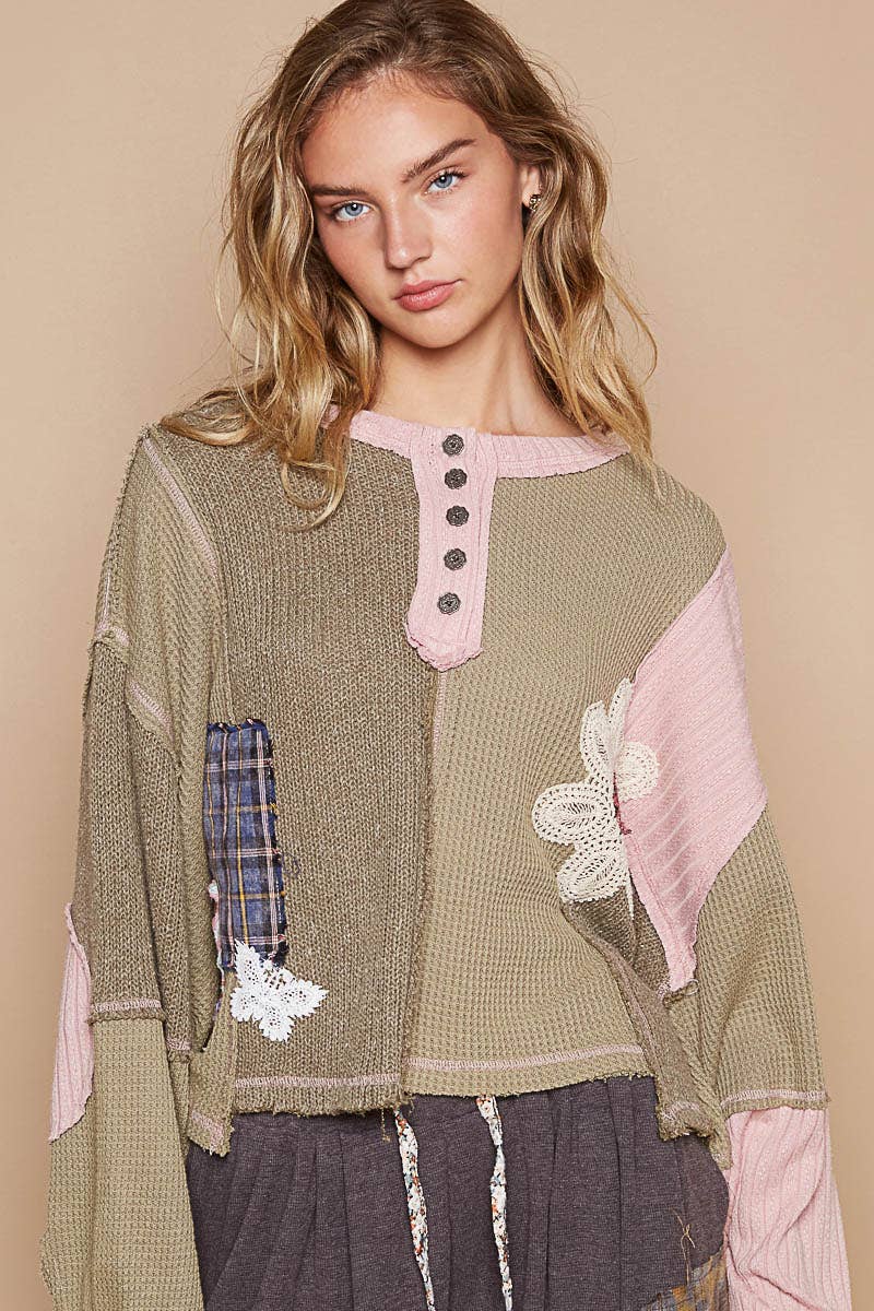 Cut & Sew Knit Sweater
