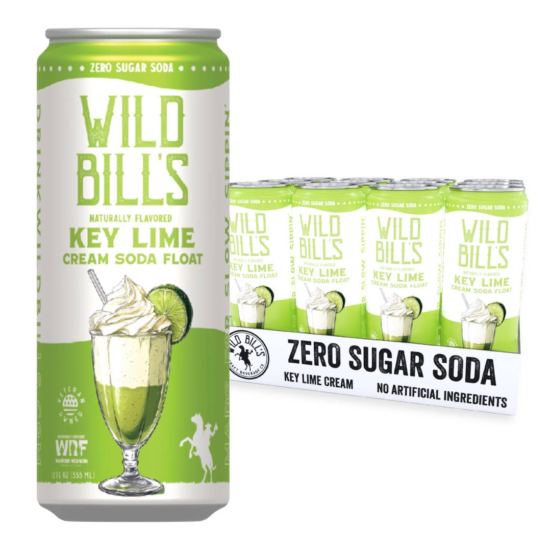 Key Lime - Zero Sugar Soda, Clean Ingredients, 12-Pack, Cans