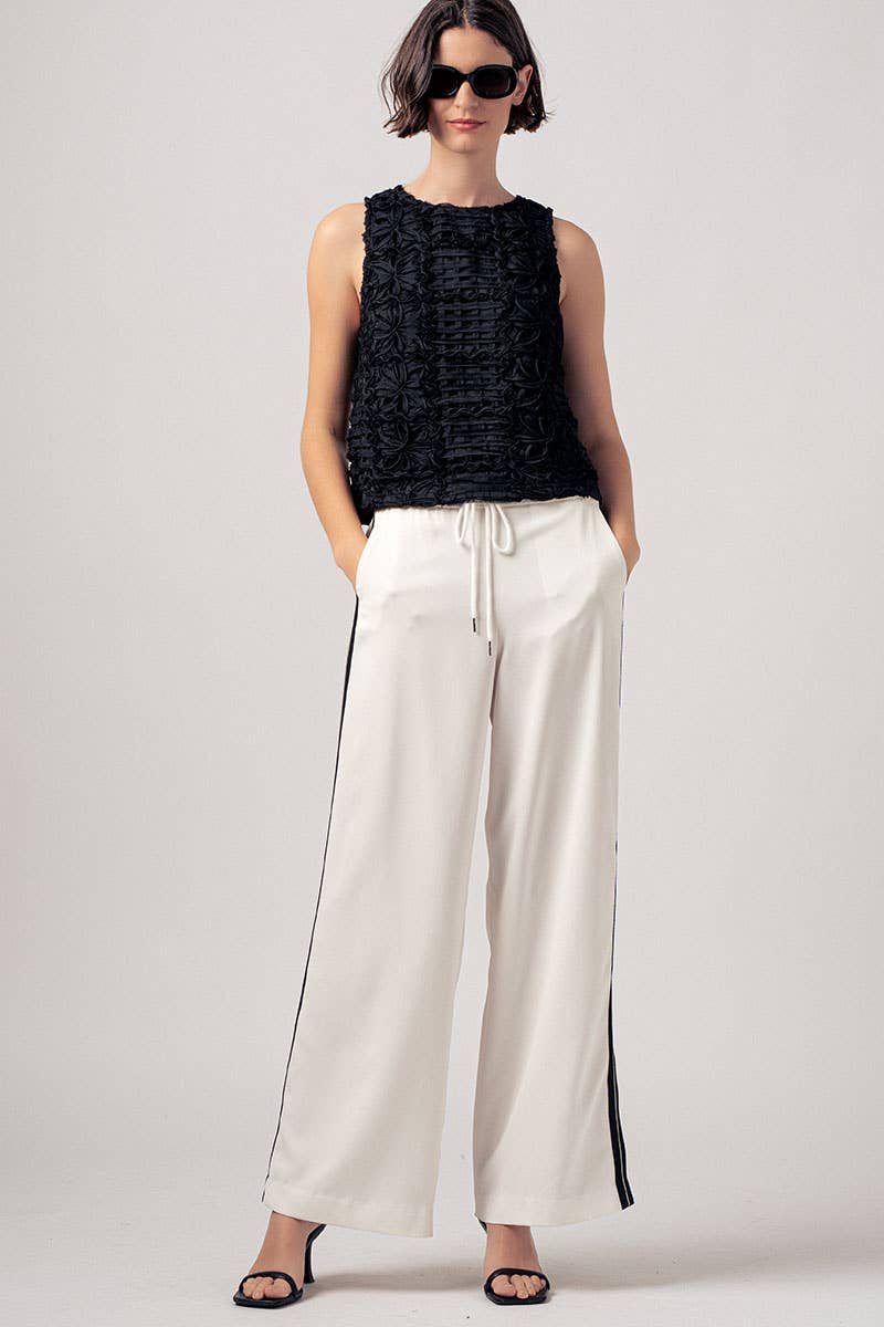 Side Stripe Drawstring Relaxed Statement Lounge Pants