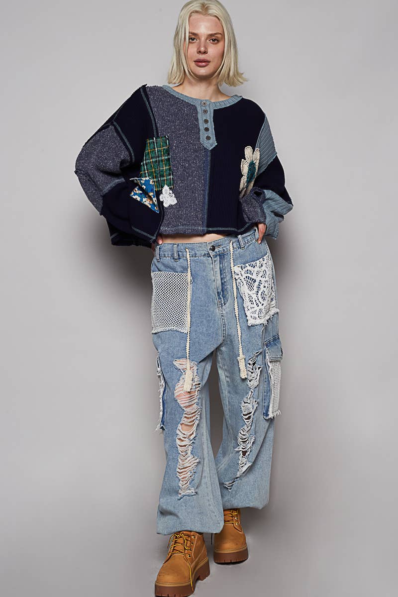 Cut & Sew Knit Sweater