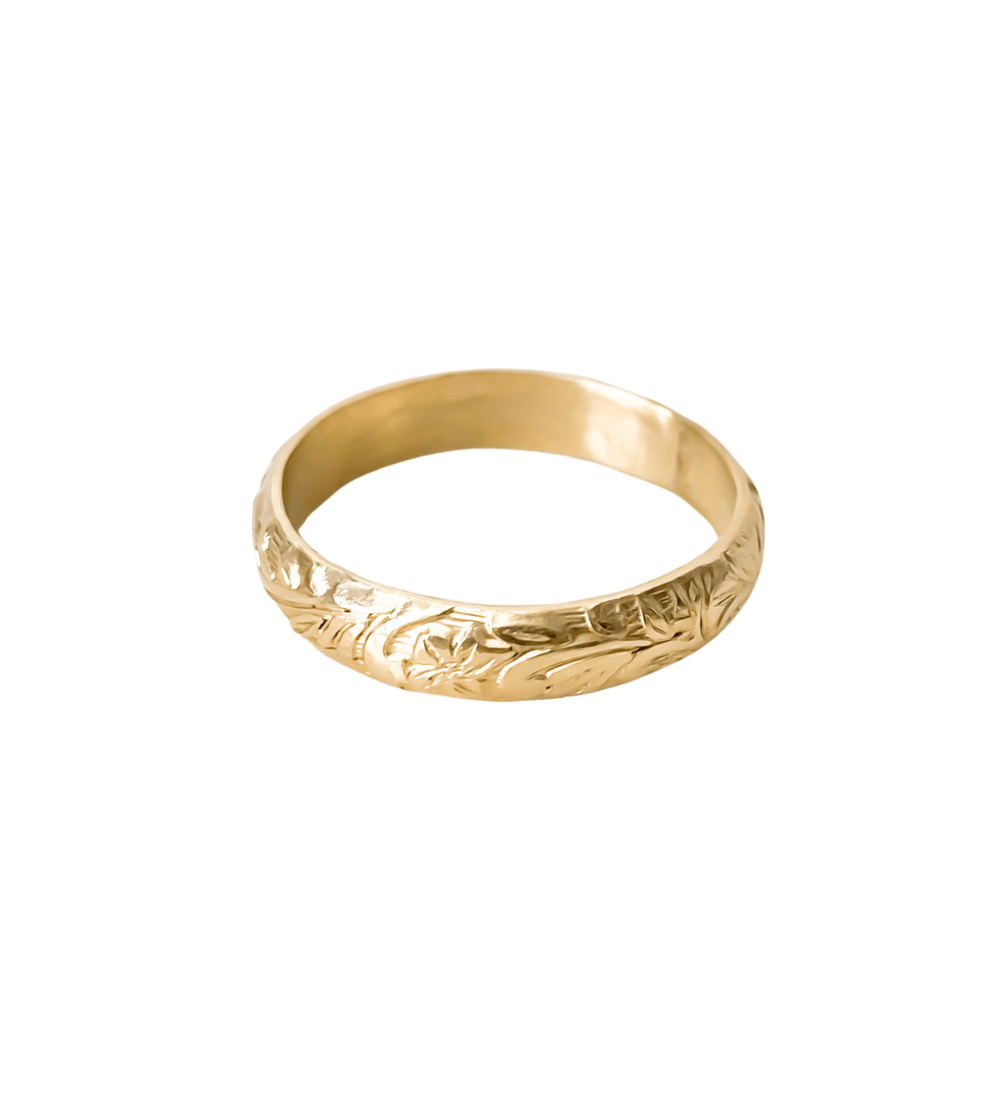 Floral Band Gold Filled