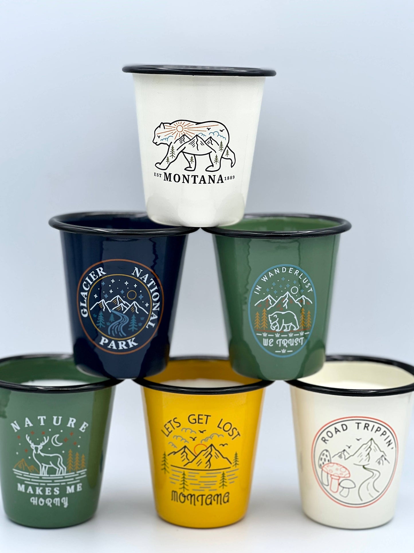 Enamel Cup Reusable Candle - "Road Trippin'" Fungi Lovers