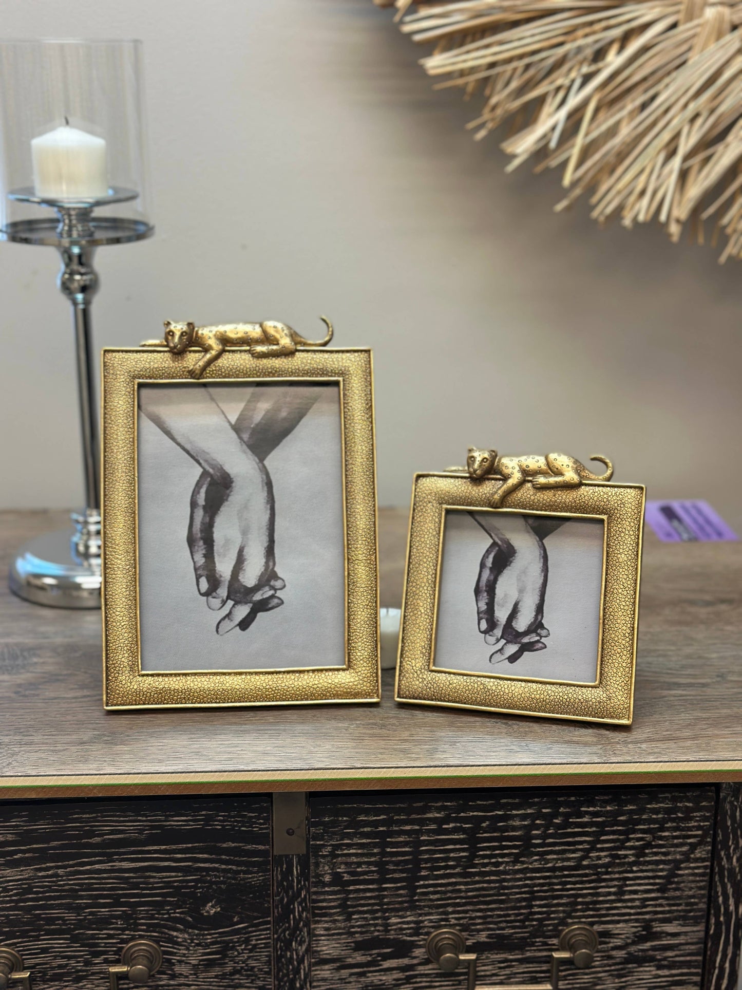 Luxurious Gold Leopard Photo Frame