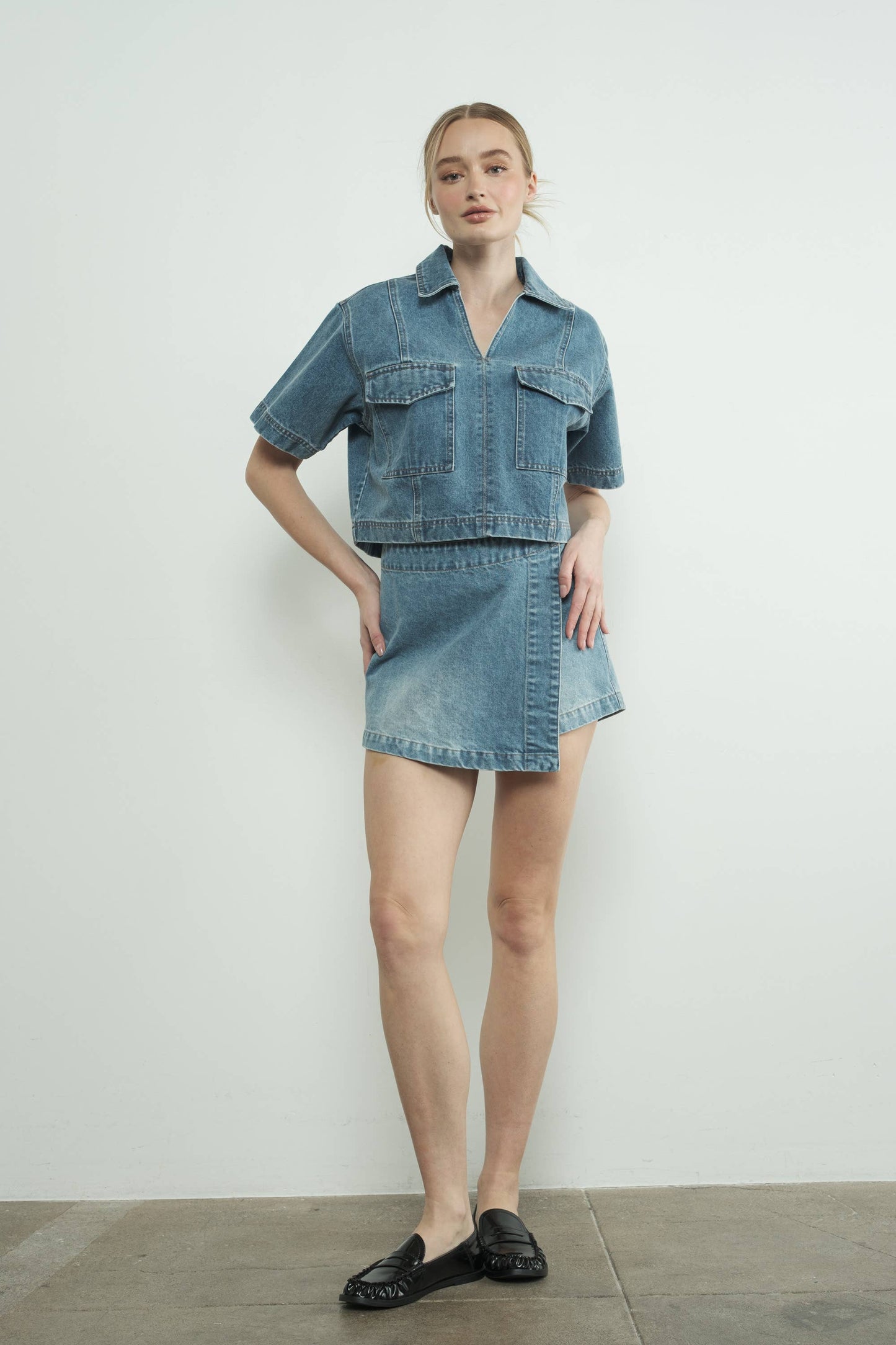 Classic Denim Mini Skort