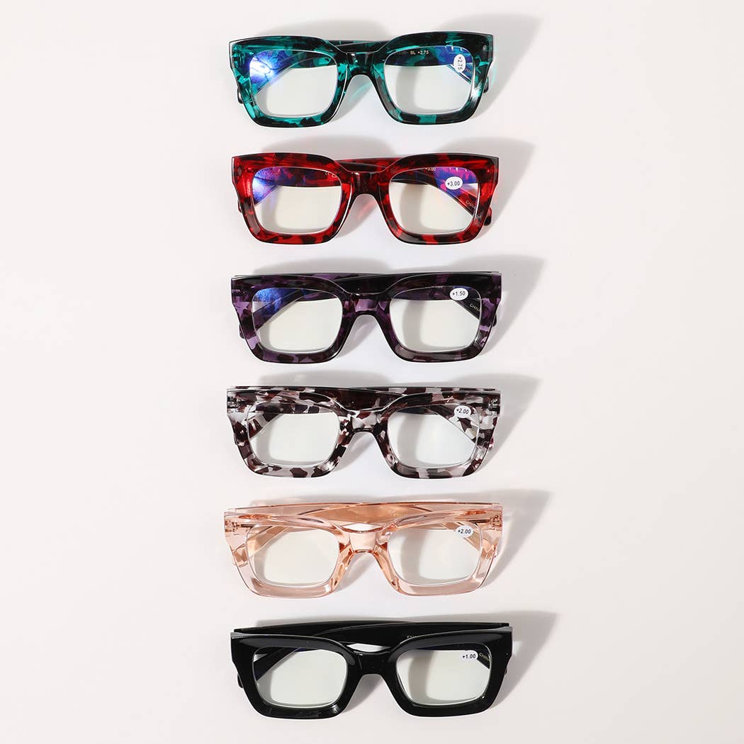 Blue Light Blocking Chunky Frame Reading Glasses