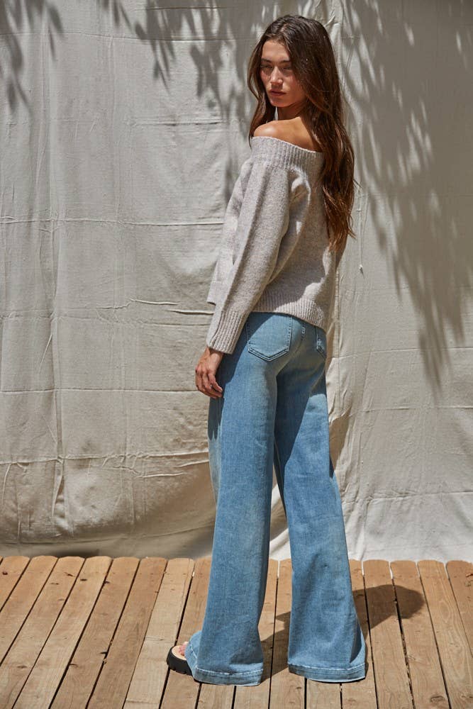 Knit Off-The-Shoulder Sweater