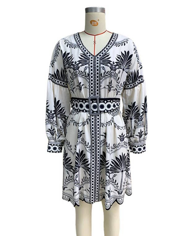 Beach Themed Loose Midi Dress