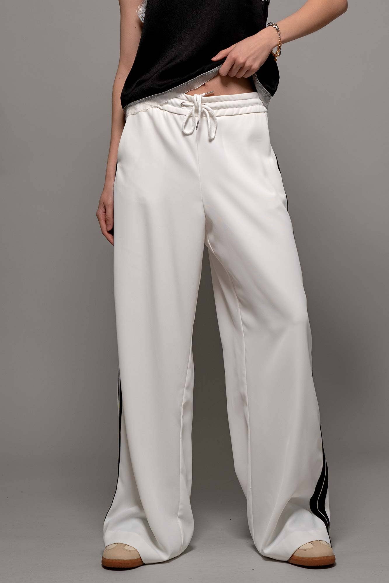 Side Stripe Drawstring Relaxed Statement Lounge Pants