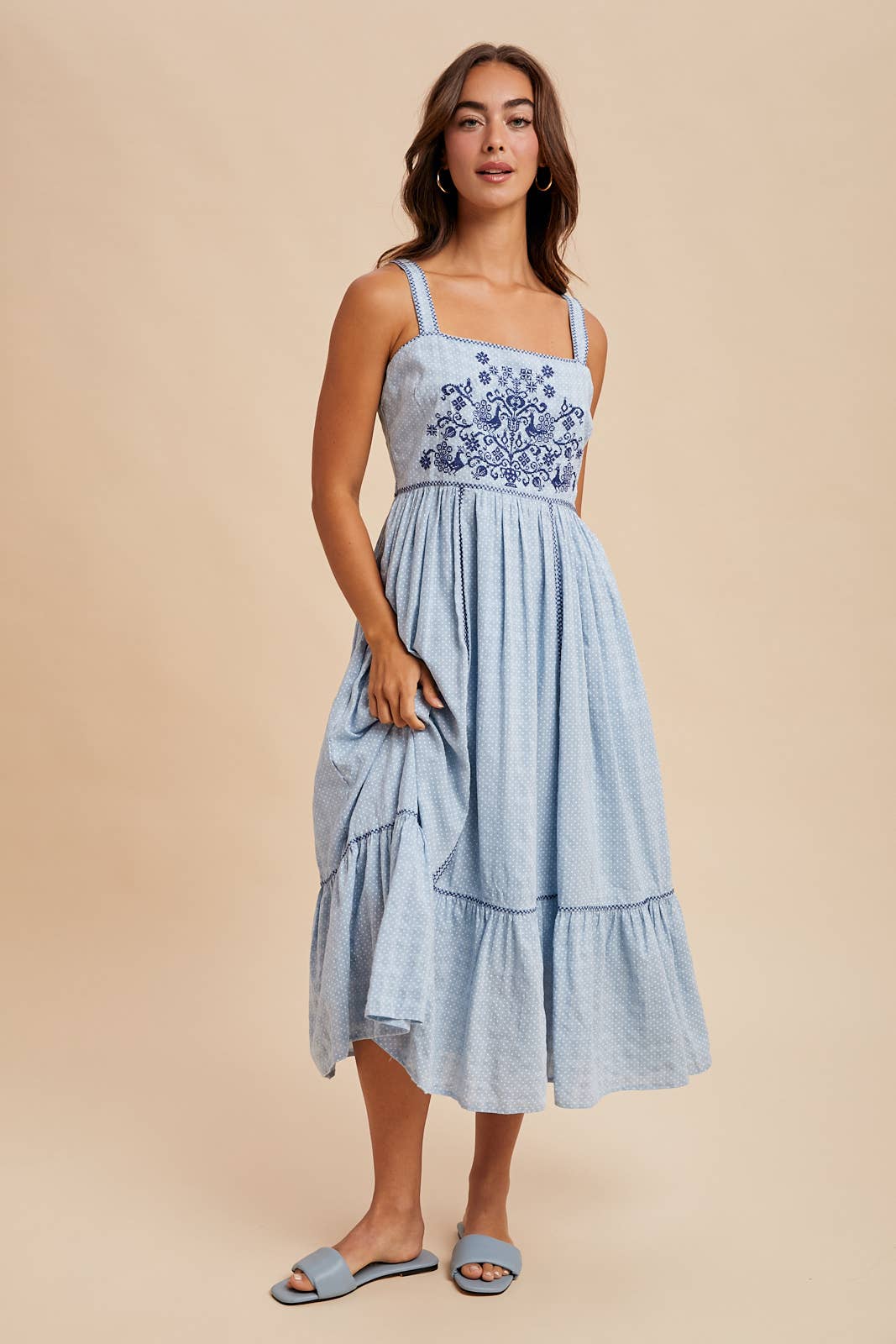 Embroidered Maxi Dress