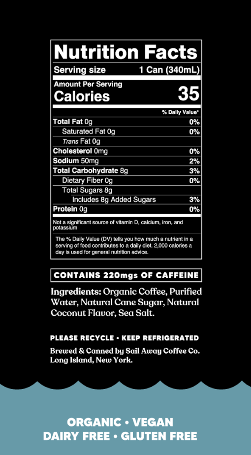 Cold Brew Coffee- Toasted Coconut