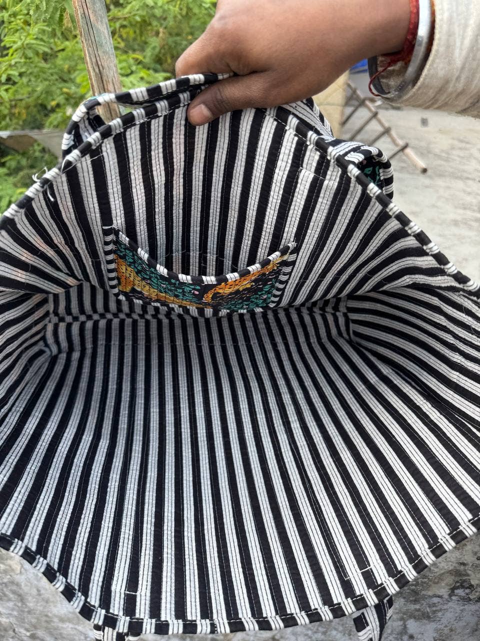 Tiger Printed Bag Quilted Shopping Bag Travel Bag Cotton Bag
