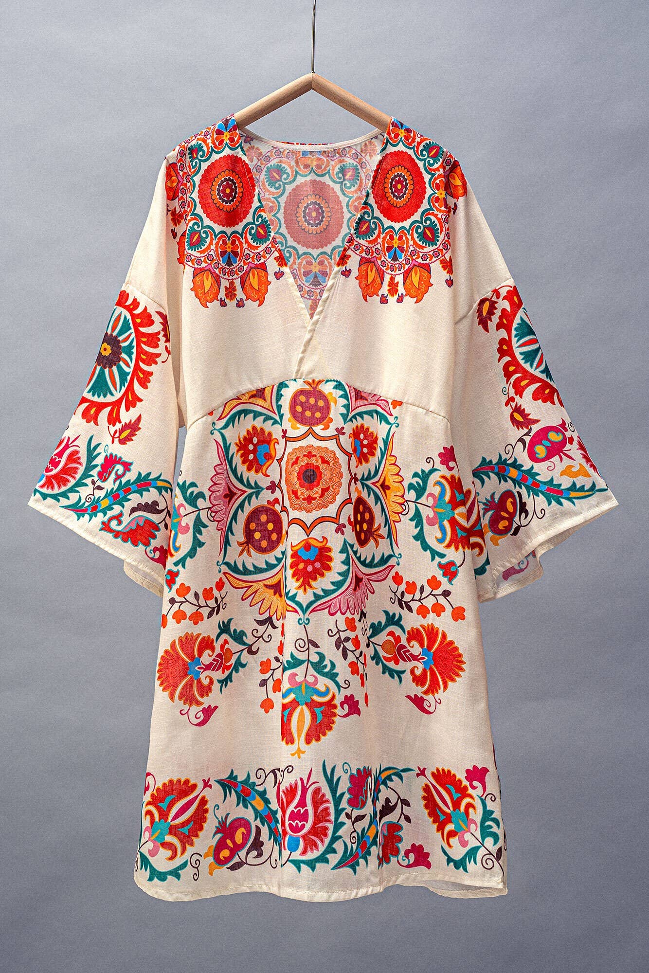 Medallion Bell Sleeve Dress