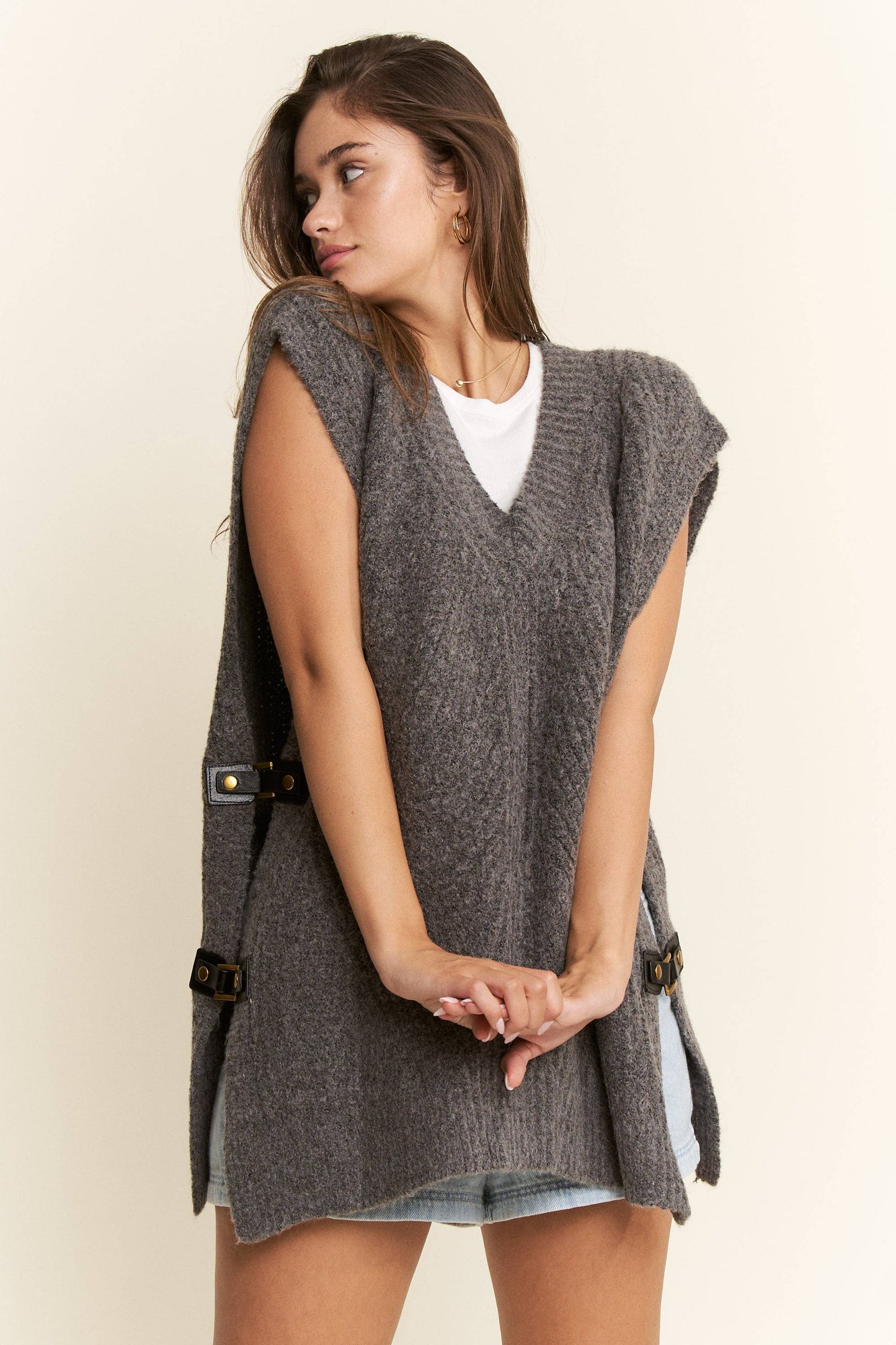 Oversized Sweater Vest