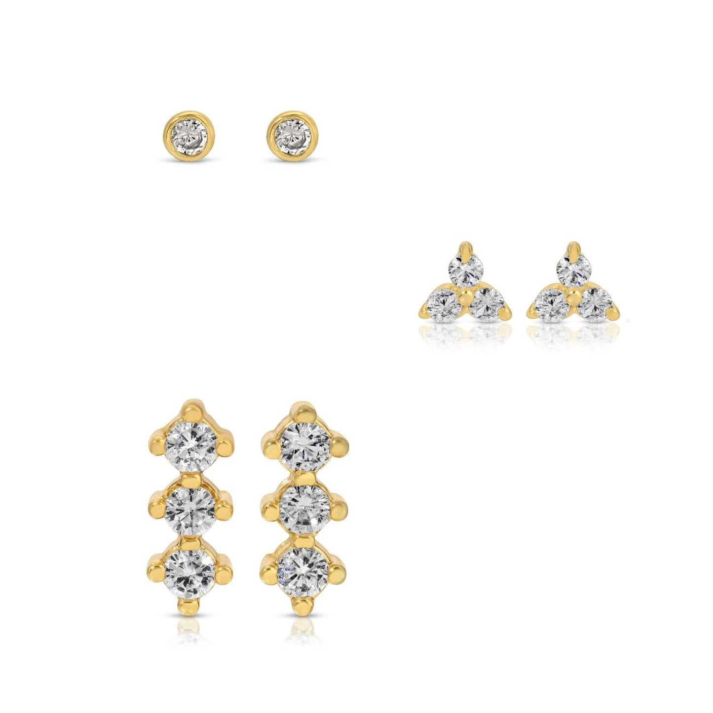 Curated Stud Set of 3