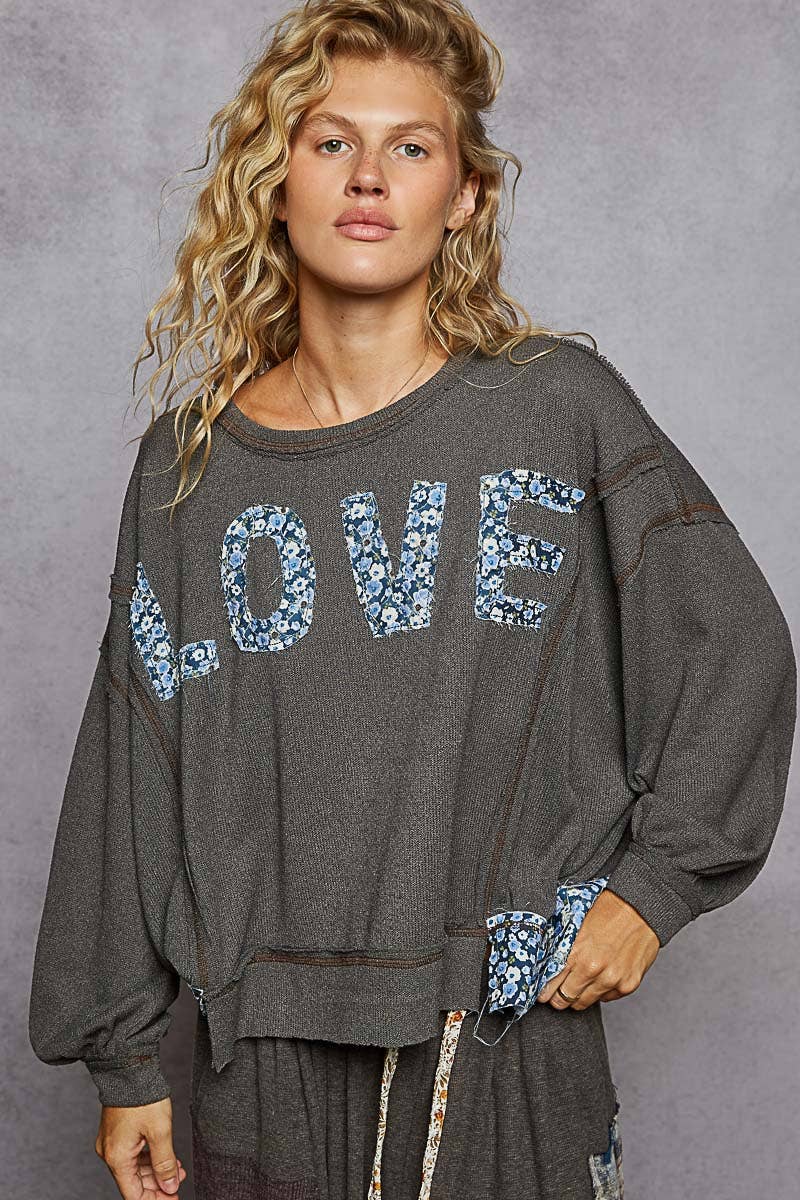 "LOVE" Patch Crewneck