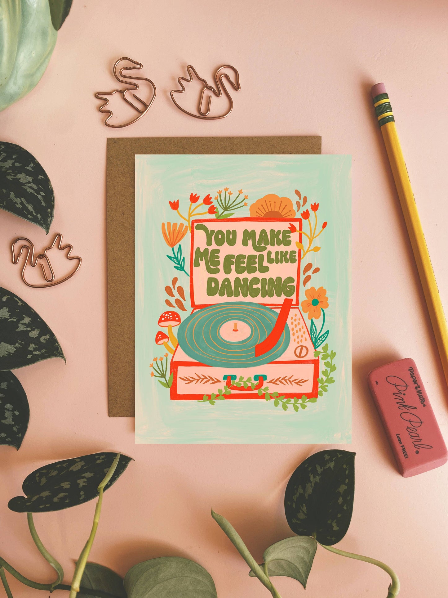 You Make Me Feel Like Dancing - Retro Greeting Card