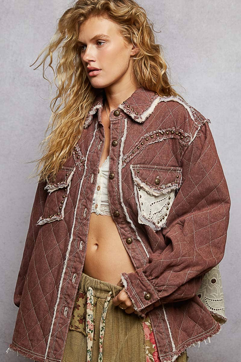Lace Paneled Jacket