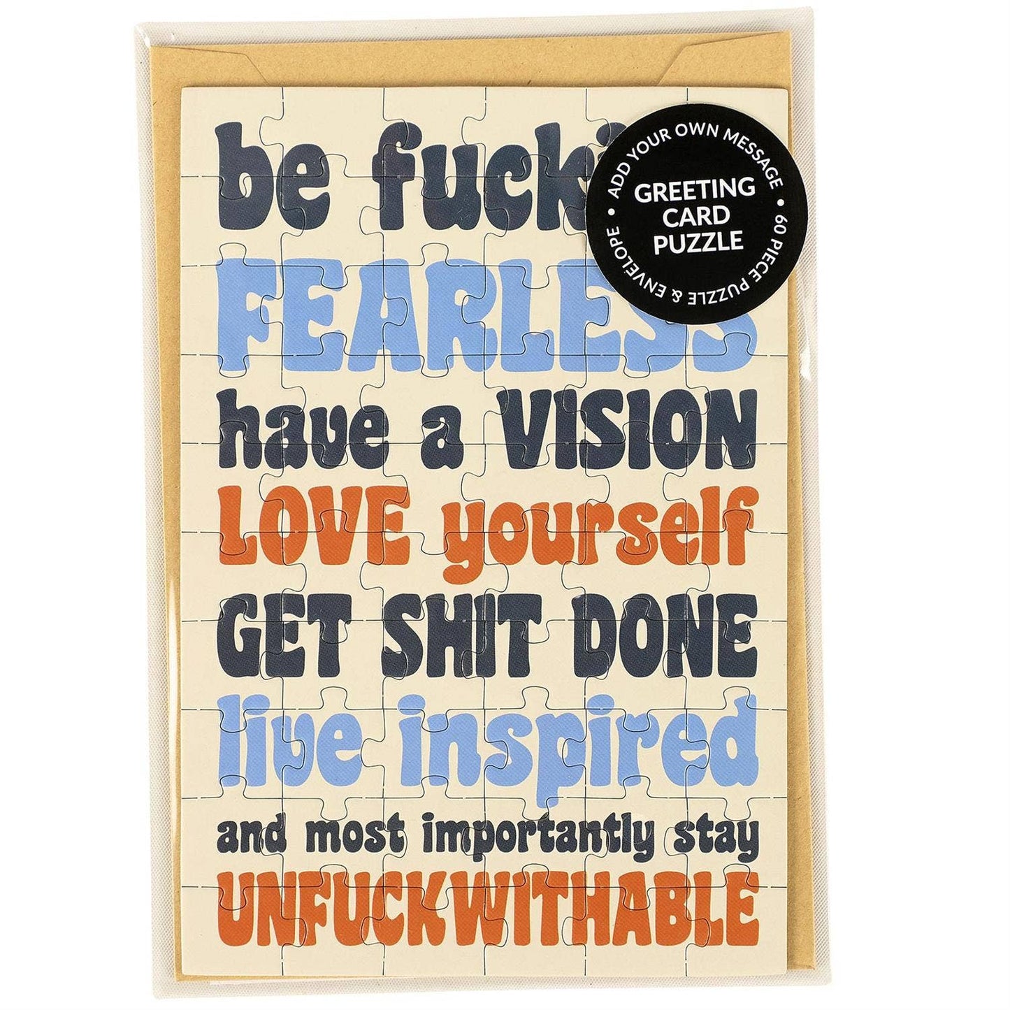 Be Fearless Puzzle Card