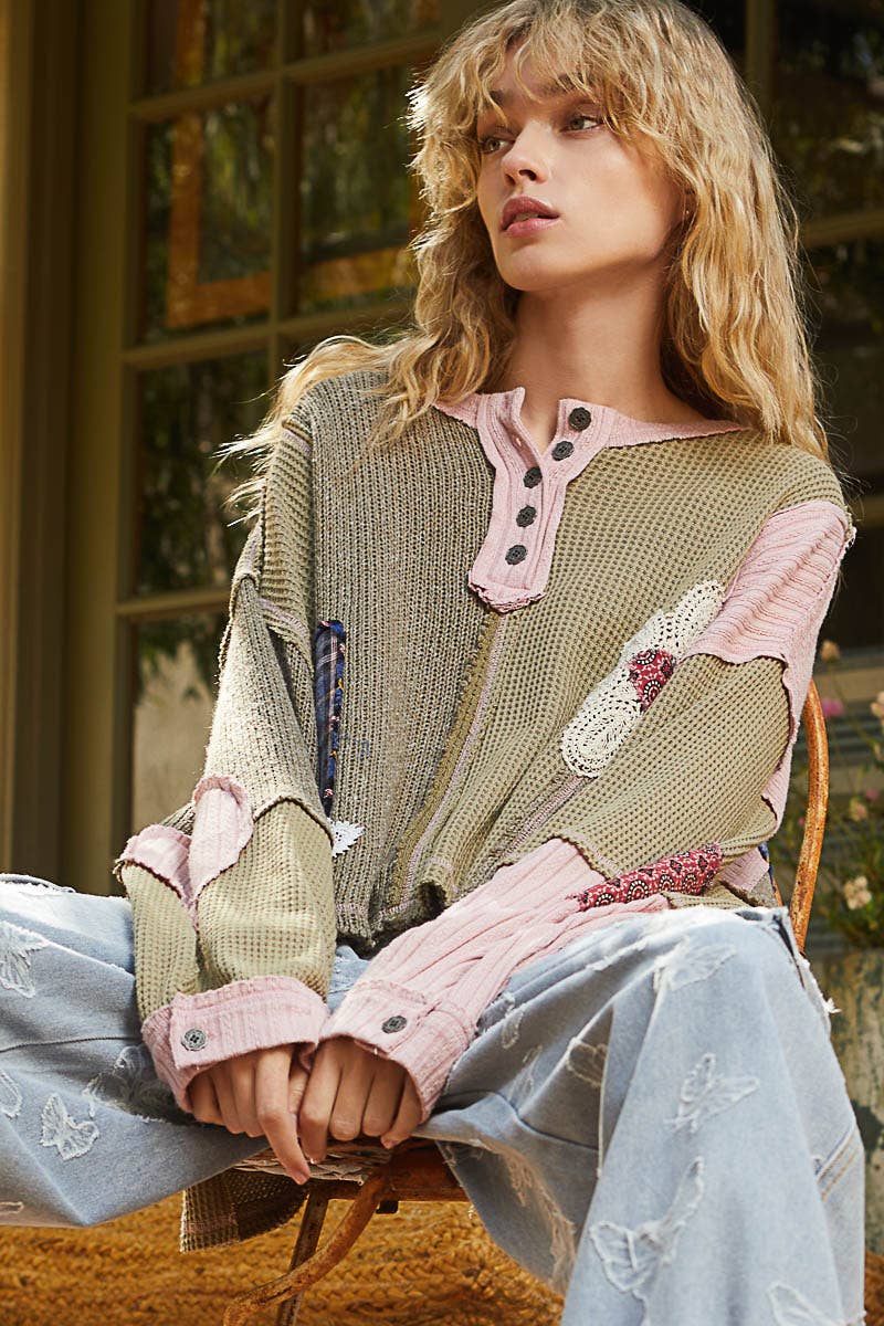 Cut & Sew Knit Sweater