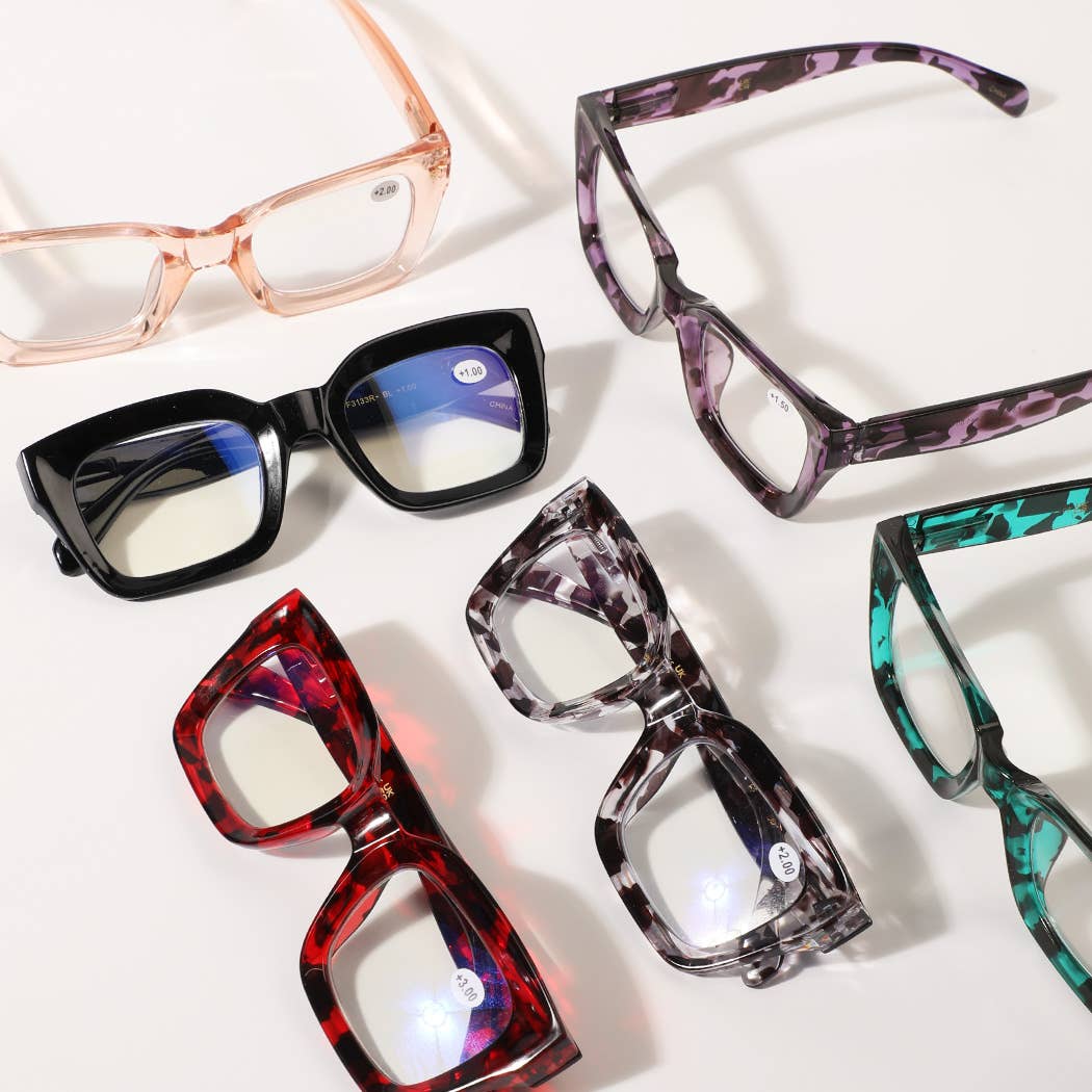 Blue Light Blocking Chunky Frame Reading Glasses