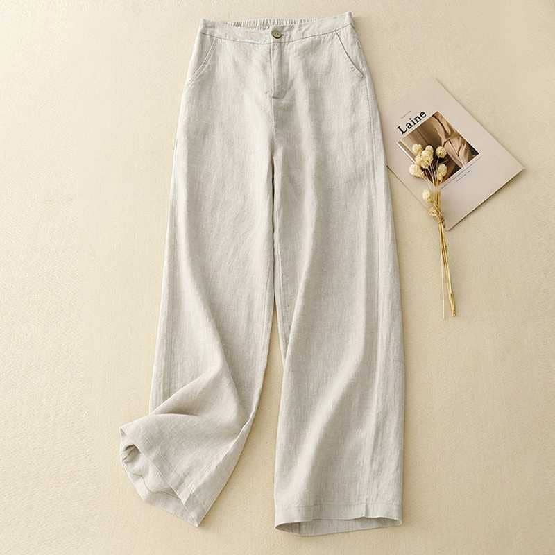 Loose Cotton Linen Trousers