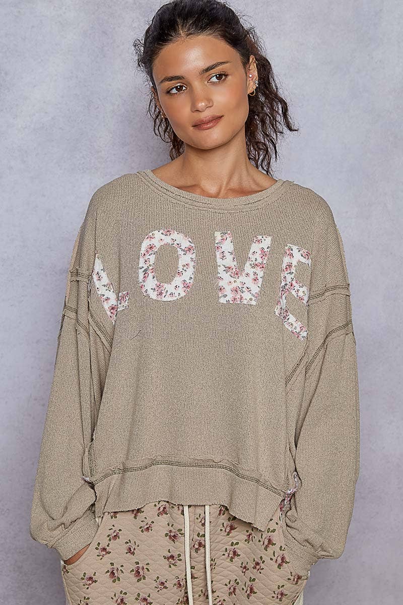 "LOVE" Patch Crewneck