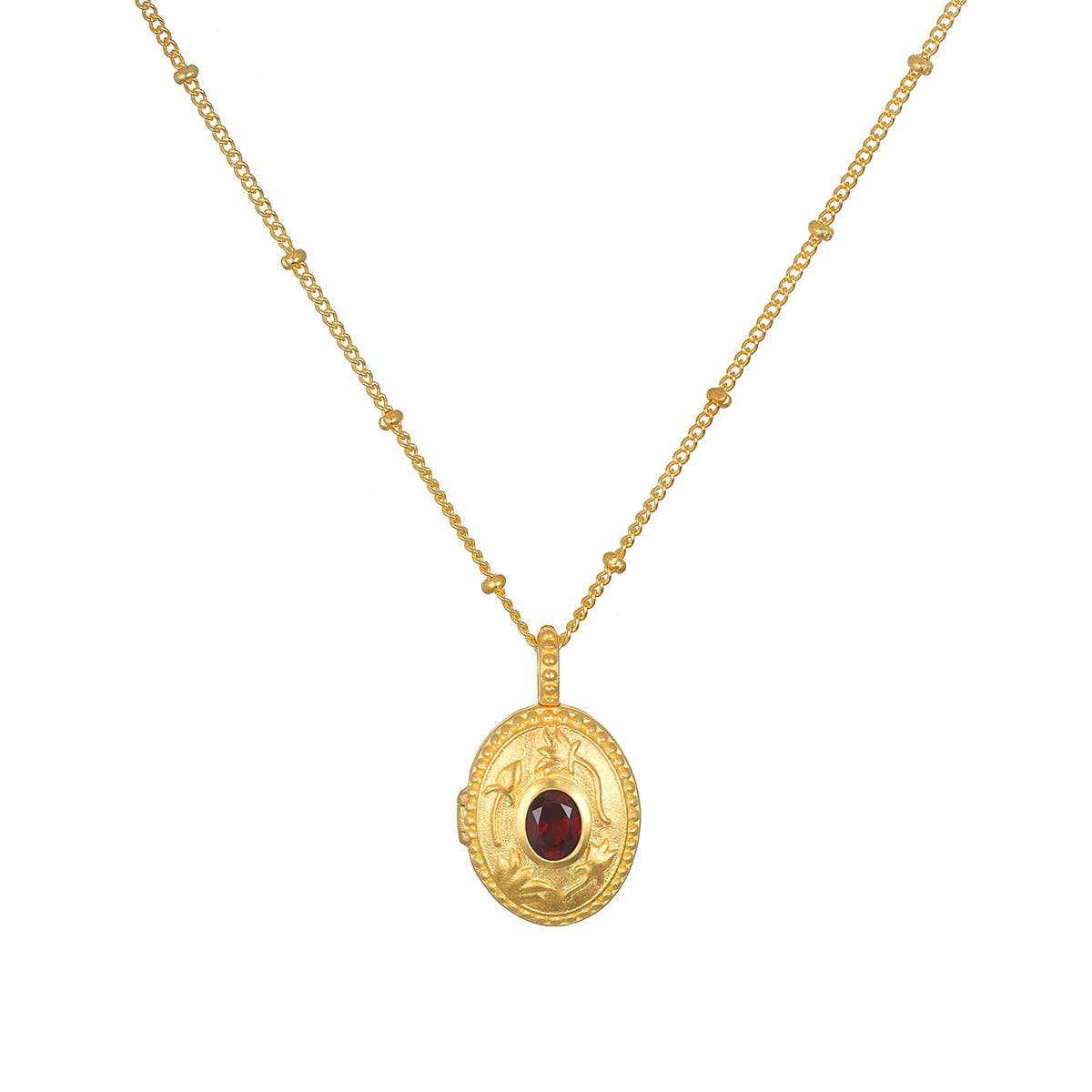 Birthstone Locket Necklace