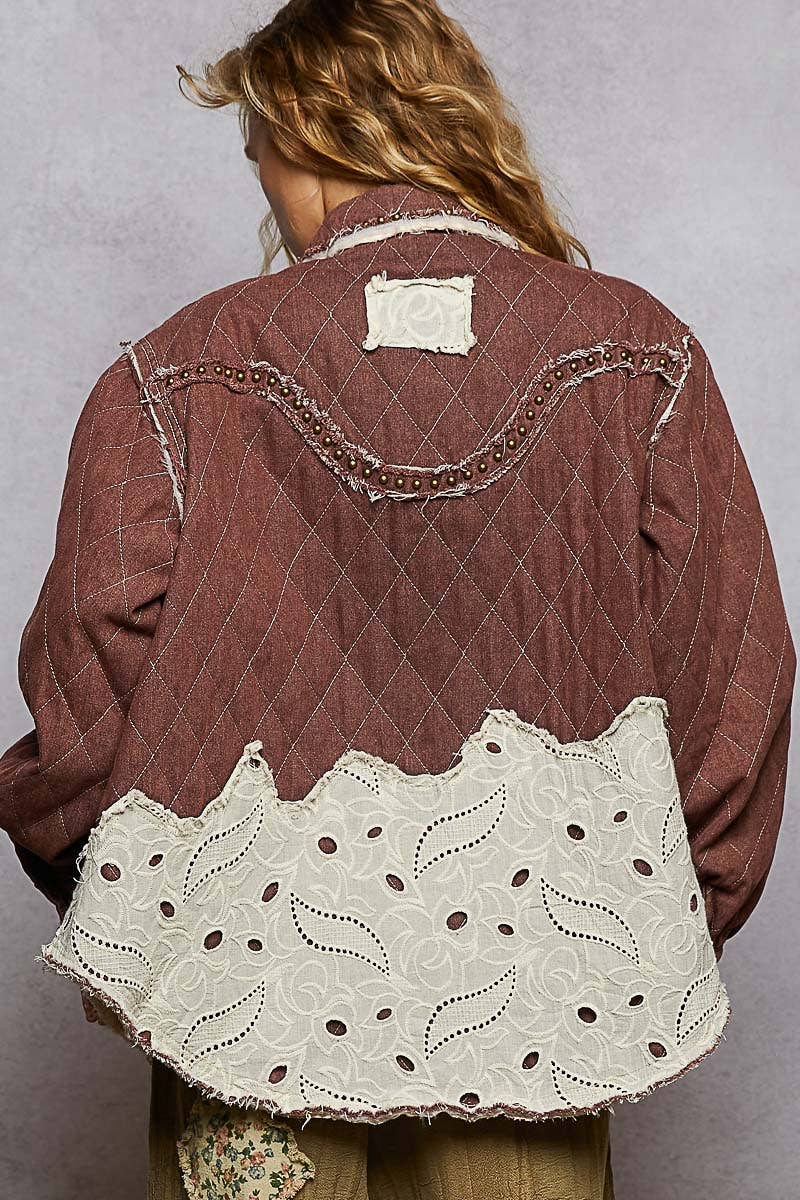 Lace Paneled Jacket