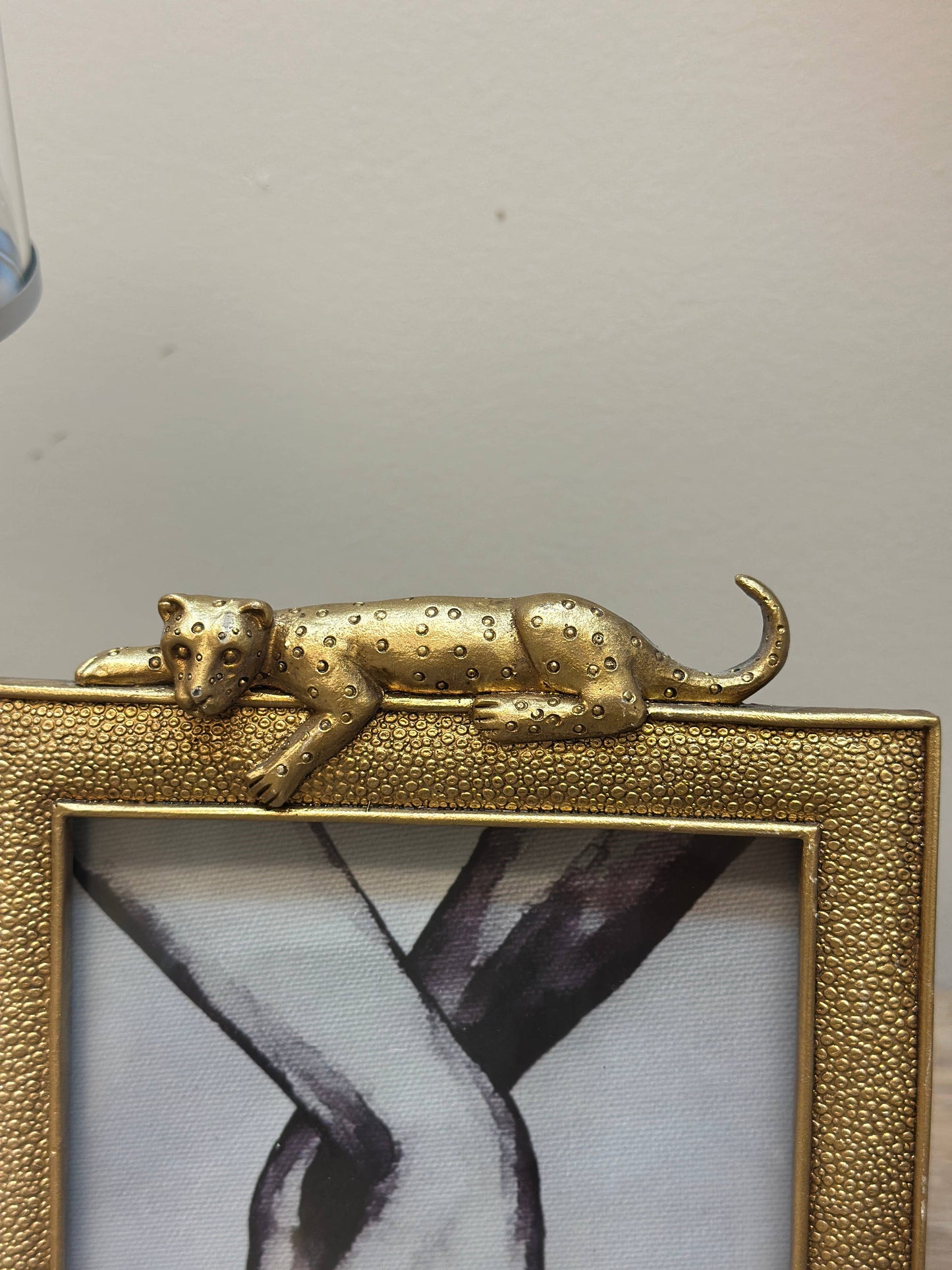 Luxurious Gold Leopard Photo Frame
