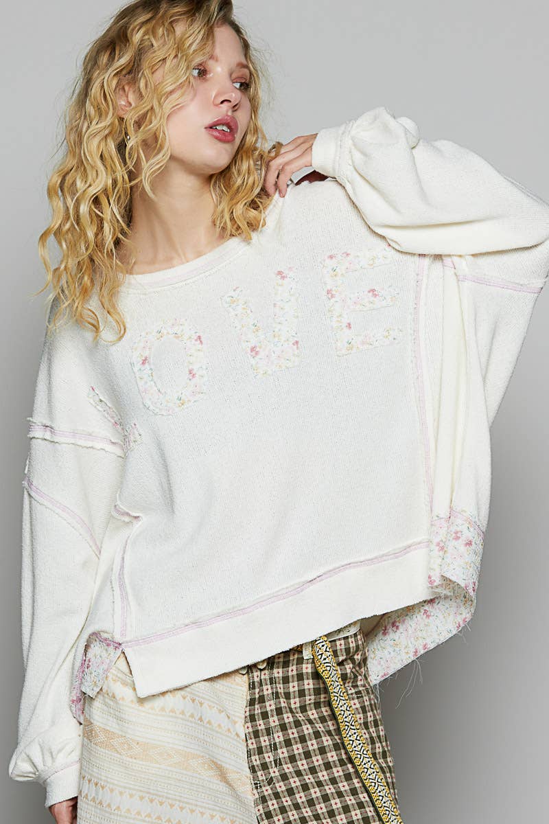 "LOVE" Patch Crewneck
