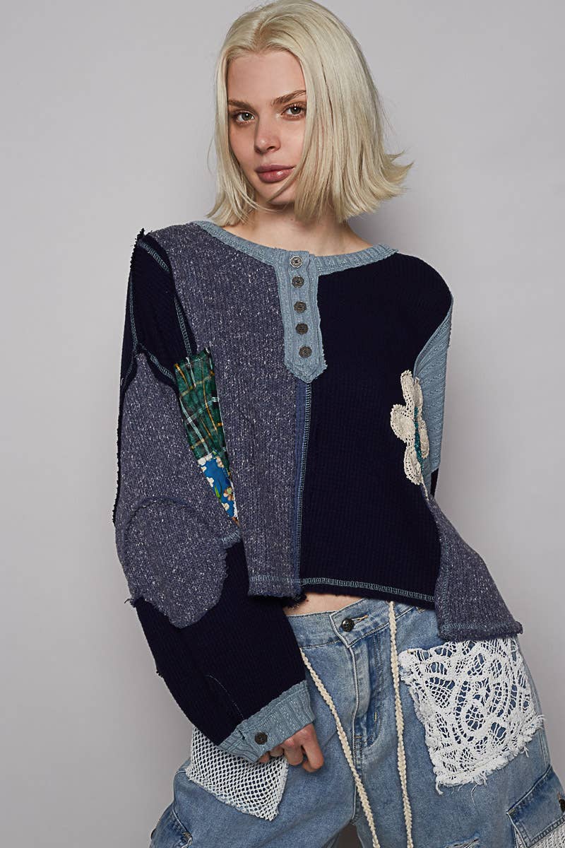 Cut & Sew Knit Sweater