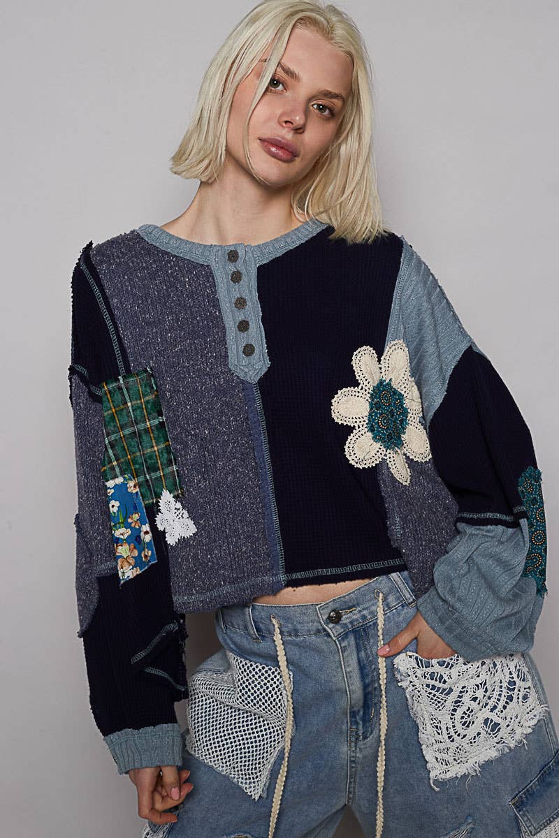 Cut & Sew Knit Sweater