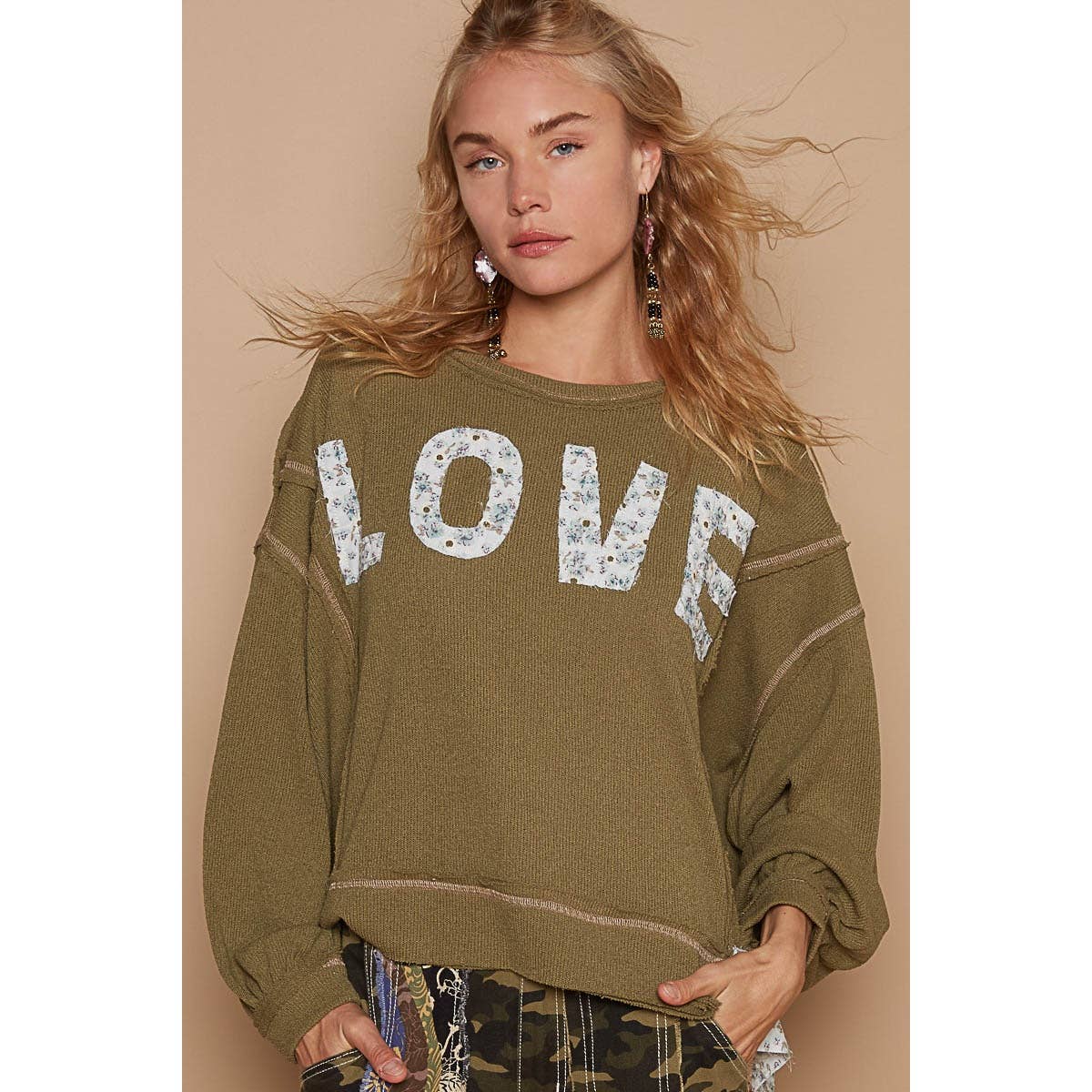 "LOVE" Patch Crewneck